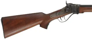 1874 Sharps No. 1 Sporting Rifle,
caliber .40-65 Win., 28" octagon barrel, 
pistol grip, walnut,  globe sight,
used, by Shiloh Sharps
